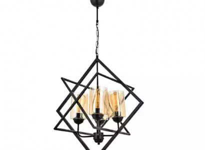 Ceiling lamp pendant light living room luxury indoor black chandelier light