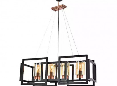Ceiling lamp, stylish light for dining room and living room with shiny glass