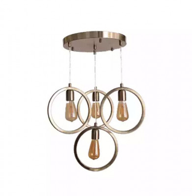Ceiling lamp modern pendant light living room luxury matte chrome 35x70