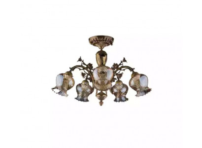Ceiling lamp ceiling chandelier flowers chandelier lamp glass brown