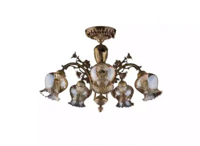 Ceiling lamp ceiling chandelier flowers chandelier lamp glass brown
