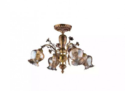 Ceiling chandelier flower chandelier ceiling lamp lamp glass brown