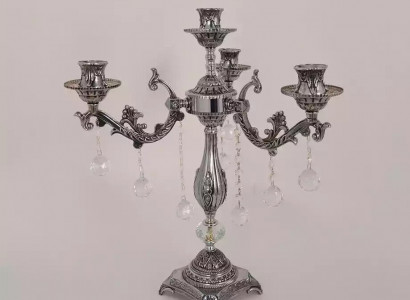 Table lamp bedside lamp light luxury table lamp living room silver