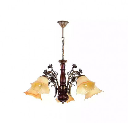 Ceiling lamp flowers chandelier lamp glass beige