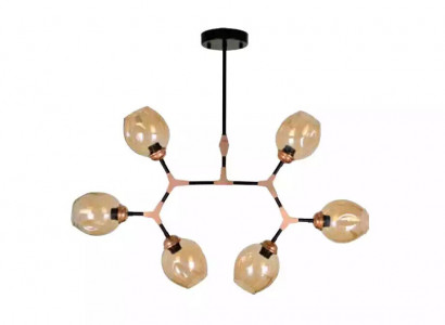 Ceiling lamp chandelier modern glass beige new