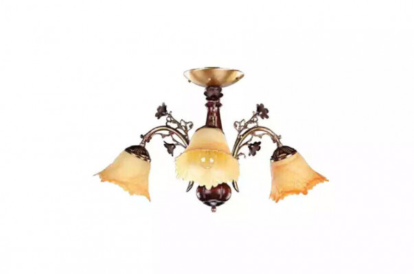 Ceiling lamp flowers ceiling chandelier chandelier lamp glass brown