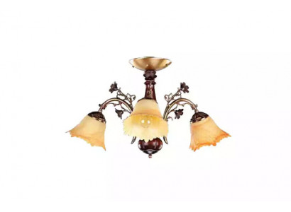Ceiling lamp flowers ceiling chandelier chandelier lamp glass brown