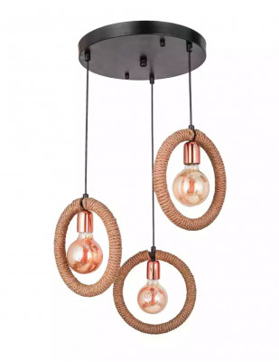 Chandelier Ceiling Light Lamp Glass Brown Modern