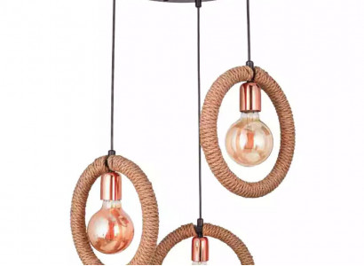 Chandelier Ceiling Light Lamp Glass Brown Modern