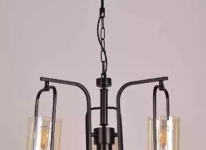 Loft living room ceiling lamp chandelier glass bedroom black hanging lamp