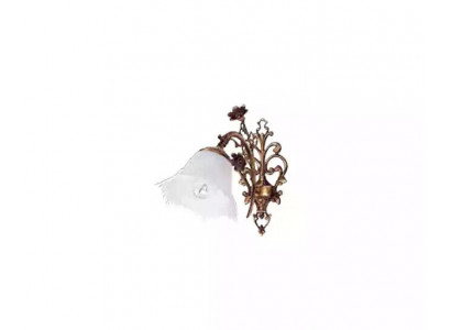 Wall lamp, wall sconces, wall light, chandelier, wall lamp, glass, brown, flowers.