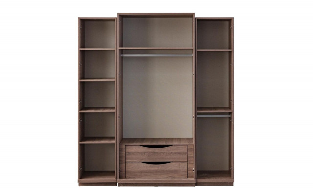 Beige bedroom wardrobe designer wooden wardrobe glass cabinet new