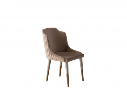 Brown dining chairs group kitchen chairs 6-piece fabric chairs dining room