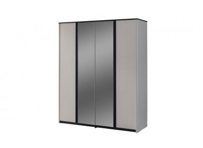 Gray bedroom wardrobe designer mirror cabinet wooden wardrobe