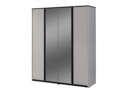 Gray bedroom wardrobe designer mirror cabinet wooden wardrobe