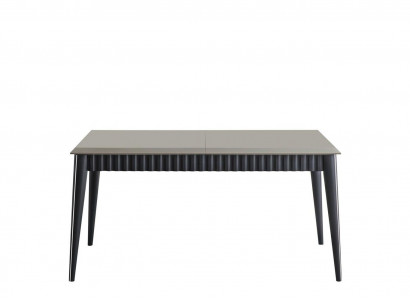 Gray dining table sturdy dining room designer wooden table luxurious furniture