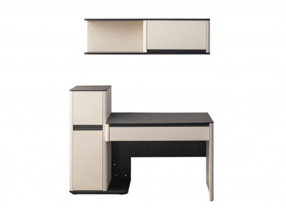 White modern desk designer children's computer desk wall cabinet