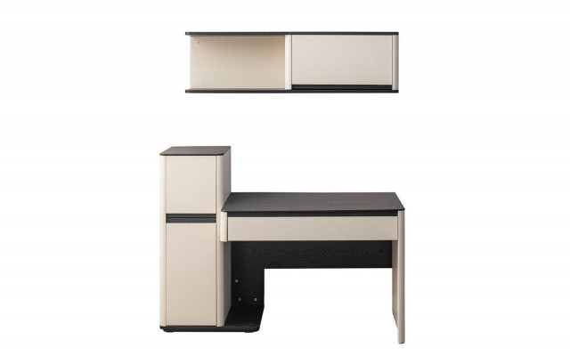 White modern desk designer children's computer desk wall cabinet