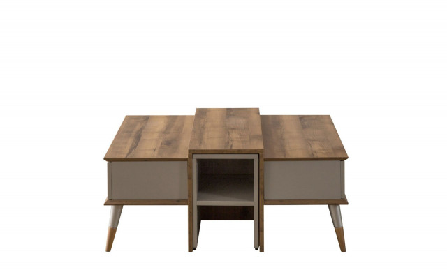 Modern brown coffee table designer side table.