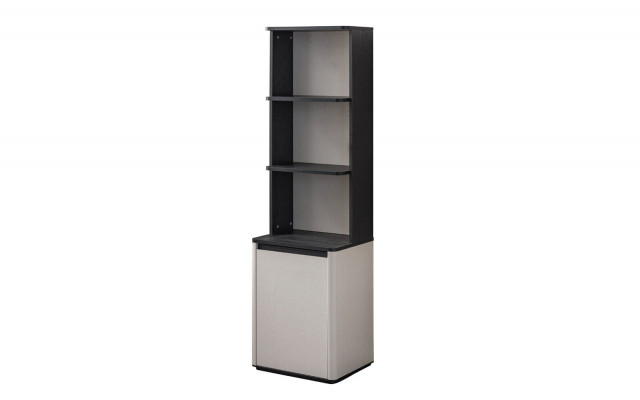 White-black bookcase designer bookshelf children's standing shelf