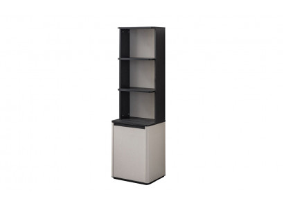 White-black bookcase designer bookshelf children's standing shelf