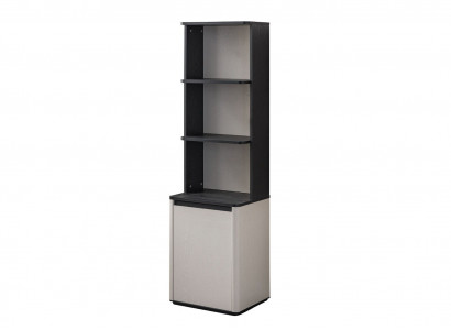White-black bookcase designer bookshelf children's standing shelf