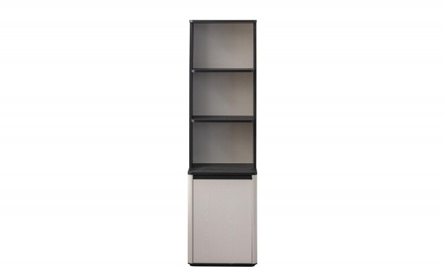 White-black bookcase designer bookshelf children's standing shelf
