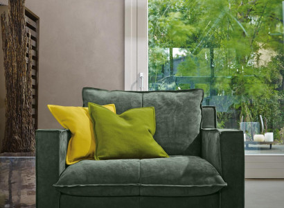 Armchair Upholstered Furniture Relax Design Furniture Green Lounge Luxury Single Seater Prianera