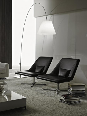 Italian style chair luxury 1-seater upholstered designer chair leather Prianera