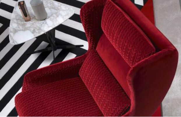 Armchair Seat Single-Seater Design Yellow Upholstery Living Room Furniture Wingback Chair Prianera