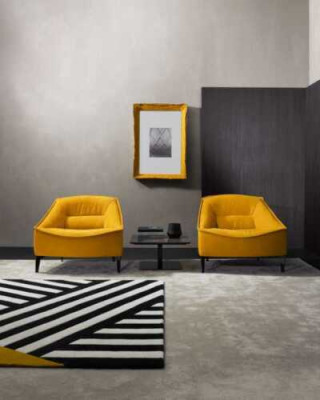 Armchair Upholstery Seat Modern Design Leather Relax Armchair Lounge Luxury Living Room