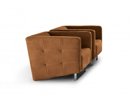 Luxury armchair upholstery brown Italian style design modern furniture living room new