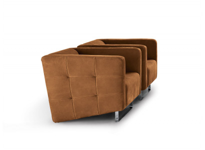 Luxury armchair upholstery brown Italian style design modern furniture living room new