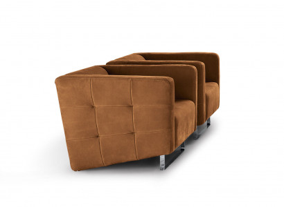 Luxury armchair upholstery brown Italian style design modern furniture living room new