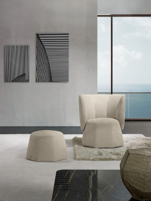 Stool Design Wood Italian Furniture Luxury Living Room Modern Footstool Gray New