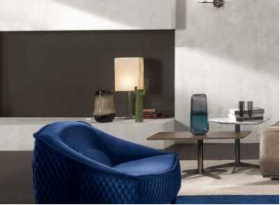 Chair Furniture Modern Fabric Lounge Textile Luxury Seat Relax Furniture Blue Prianera