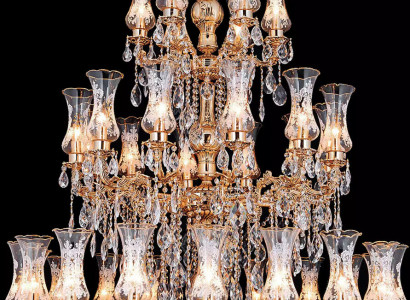 Chandelier Luster Glass Ceiling Lamp XXL Light Gallery Crystal Lamp