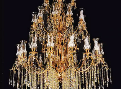 Chandelier Crystal Living Room Ceiling Light Large Villa Lamps 160x280