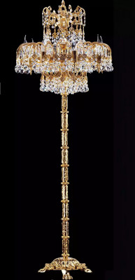 Floor lamp, living room, luxury reading arm, bedroom, crystal, classic.