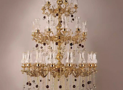 Luxury Ceiling Light Gold Chandelier Ceiling Lamp Crystal 130x280cm