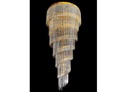 Chandelier Ceiling Pendant Crystal Lustre Golden Living Room Light