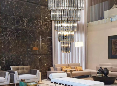 Chandelier Ceiling Light Silver Ceiling Lamp Crystal XXL Light