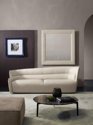 Sofa 3-seat couch leather white living room furniture sofas couch Italian Prianera