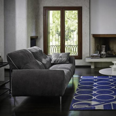 Three-seater sofa 3-seater sofas upholstered Prianera furniture luxury textile couches gray