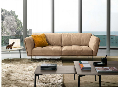 Luxury Sofa 3-Seater Couches Sofas Upholstered Couch Fabric Modern Beige Three-Seater