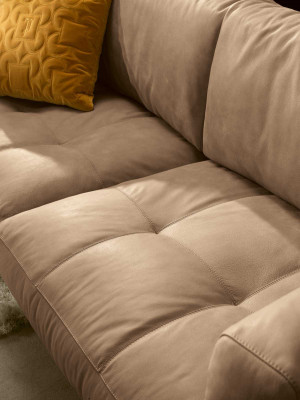 Luxury Sofa 3-Seater Couches Sofas Upholstered Couch Fabric Modern Beige Three-Seater
