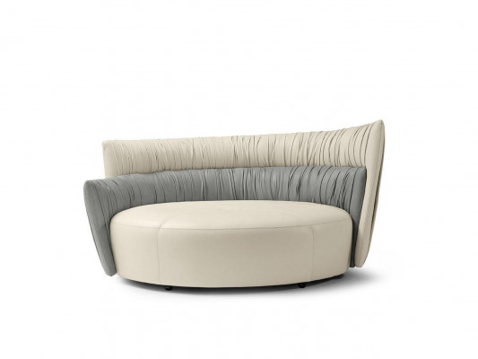 Round sofa two-seater sofa 2 seat design sofas upholstery Prianera seat leather couch