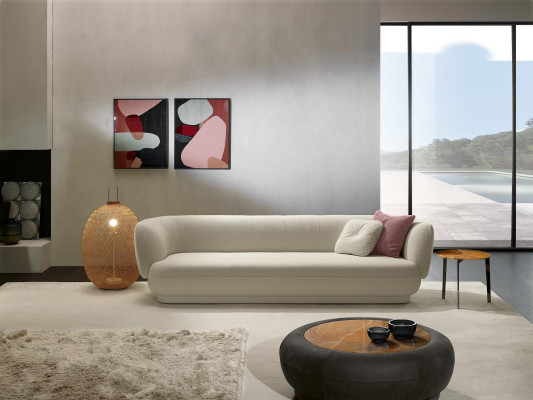 Luxury Three-Seater White Sofa 3-Seater Sofas Design Modern Design Furniture Couches