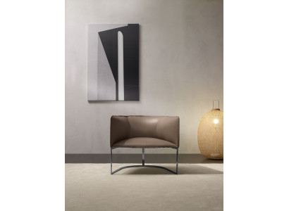 Luxury design furniture grey Prianera style design leather armchair living room lounge