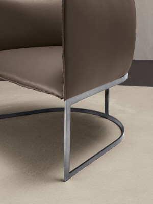 Luxury design furniture grey Prianera style design leather armchair living room lounge